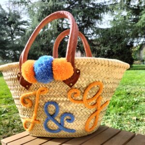 Panier personnalisé au tricotin